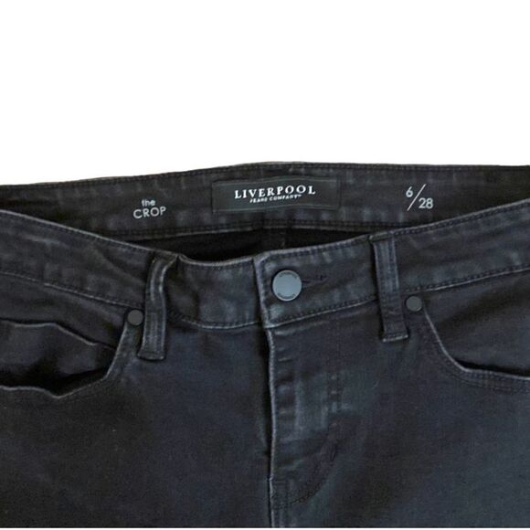 Liverpool The Crop Black Jeans Size 6 - Picture 3 of 4